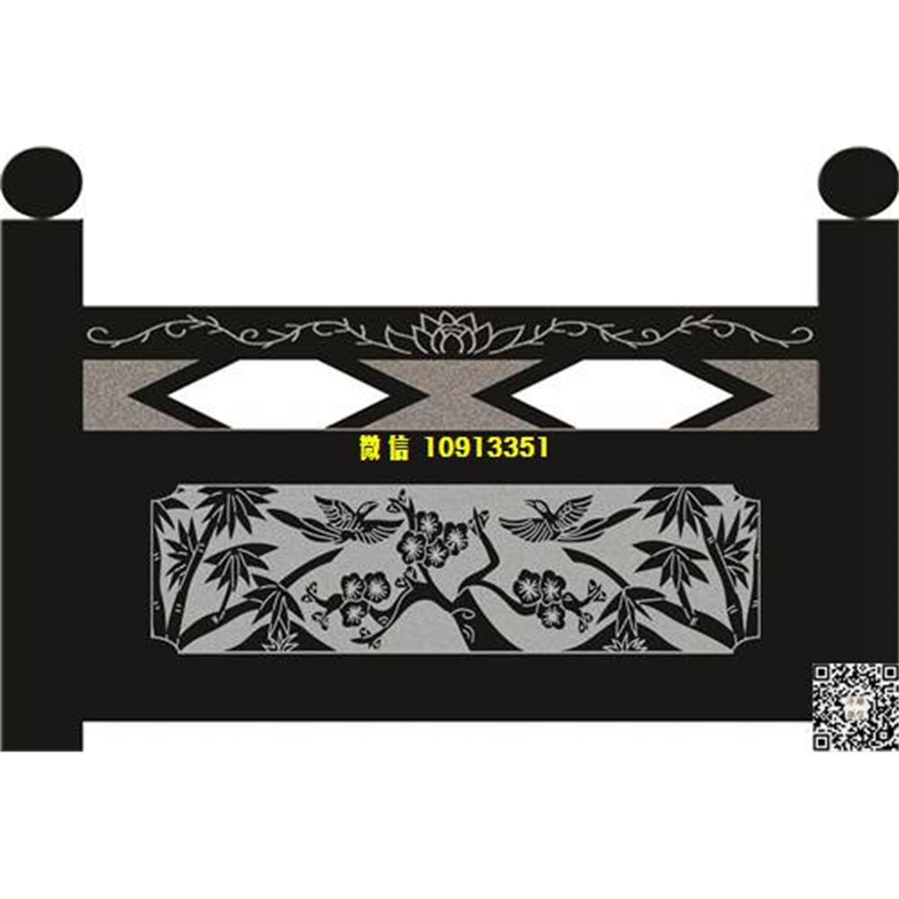 精雕图103竹子鸟栏板精雕图线雕图线条图单线铣底图_电脑雕刻plt文泰矢量图精雕图浮雕图